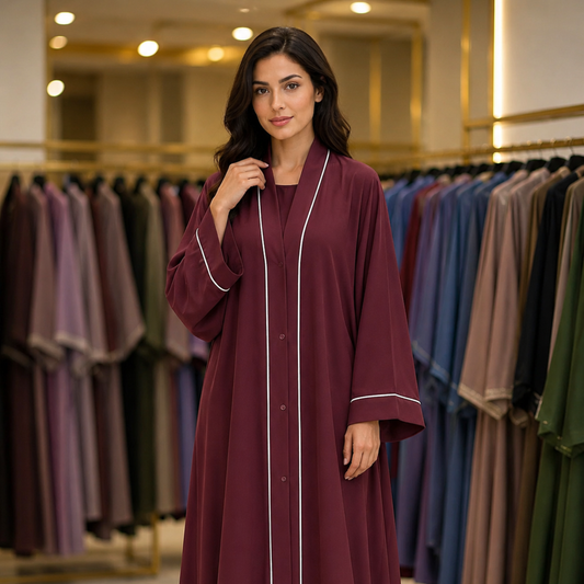 Pipin abaya - Light Mehroon