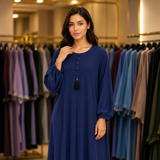 Maxi tasal Abaya - Dark Blue