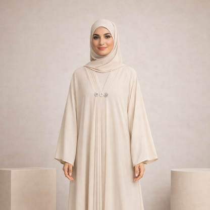 Dubai Style Abaya - Beige