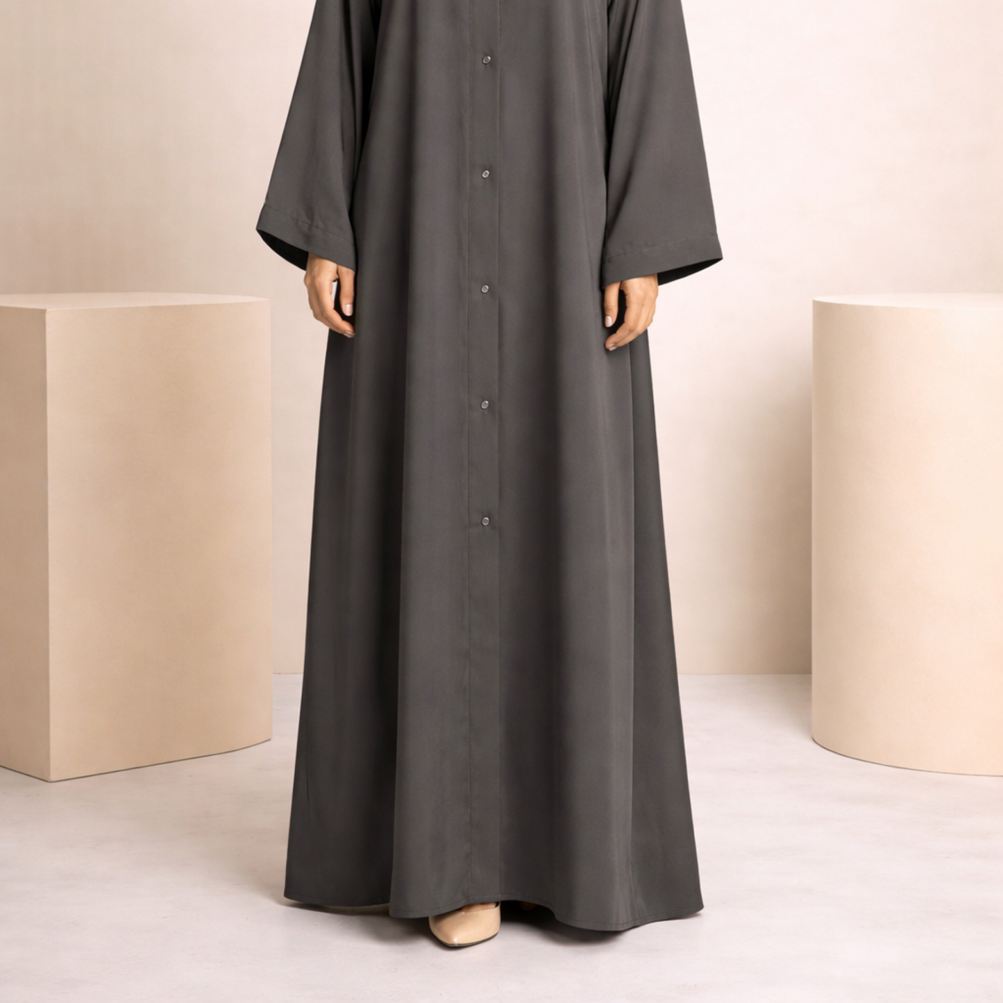 Plain Abaya - Greige