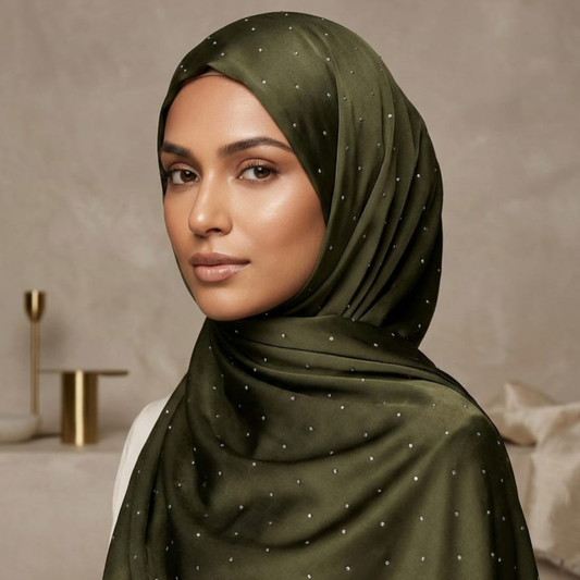 Silk Stone Hijab - Pale Green