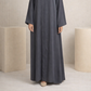 Plain Abaya - Gray