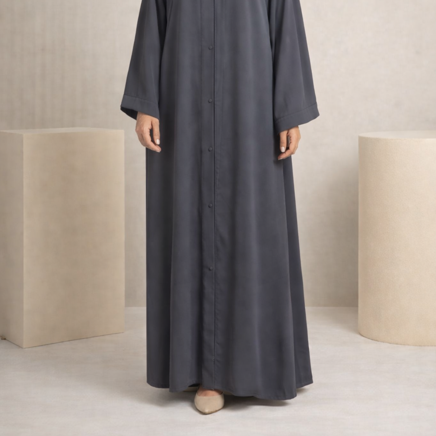 Plain Abaya - Gray