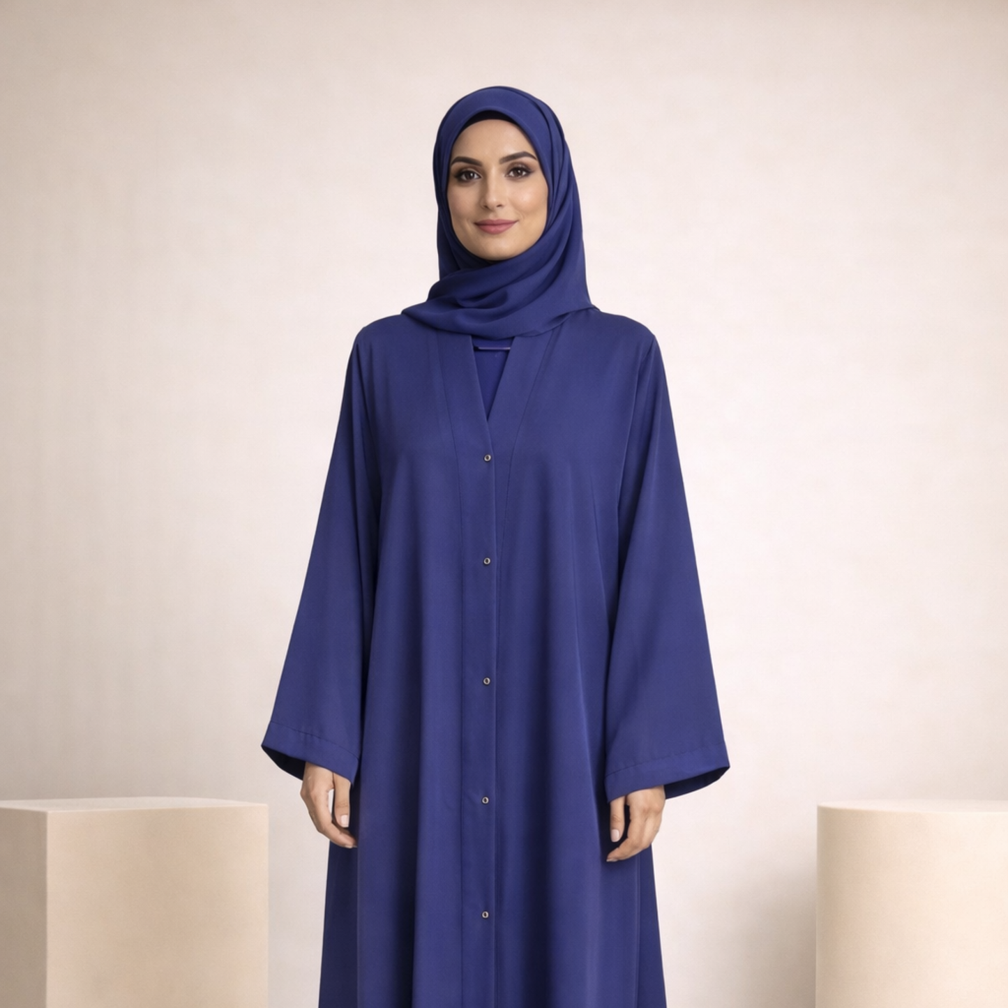Plain Abaya - Navy Blue