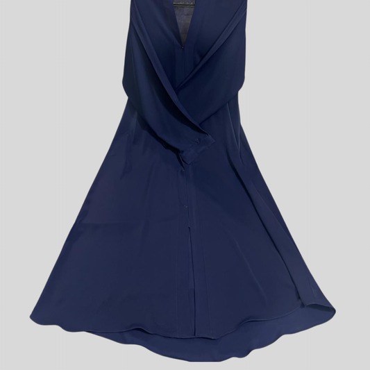 Open Front Abaya - Navy Blue