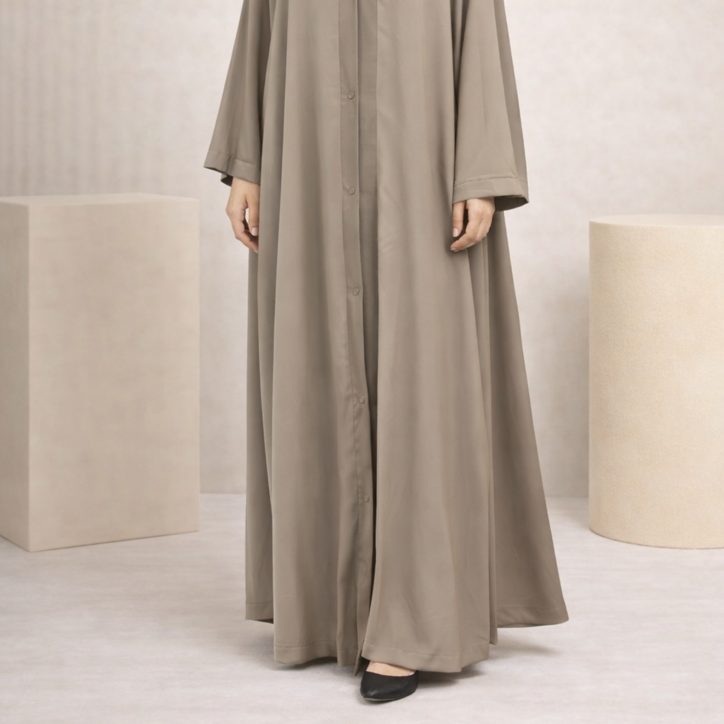 Plain Abaya - Beige