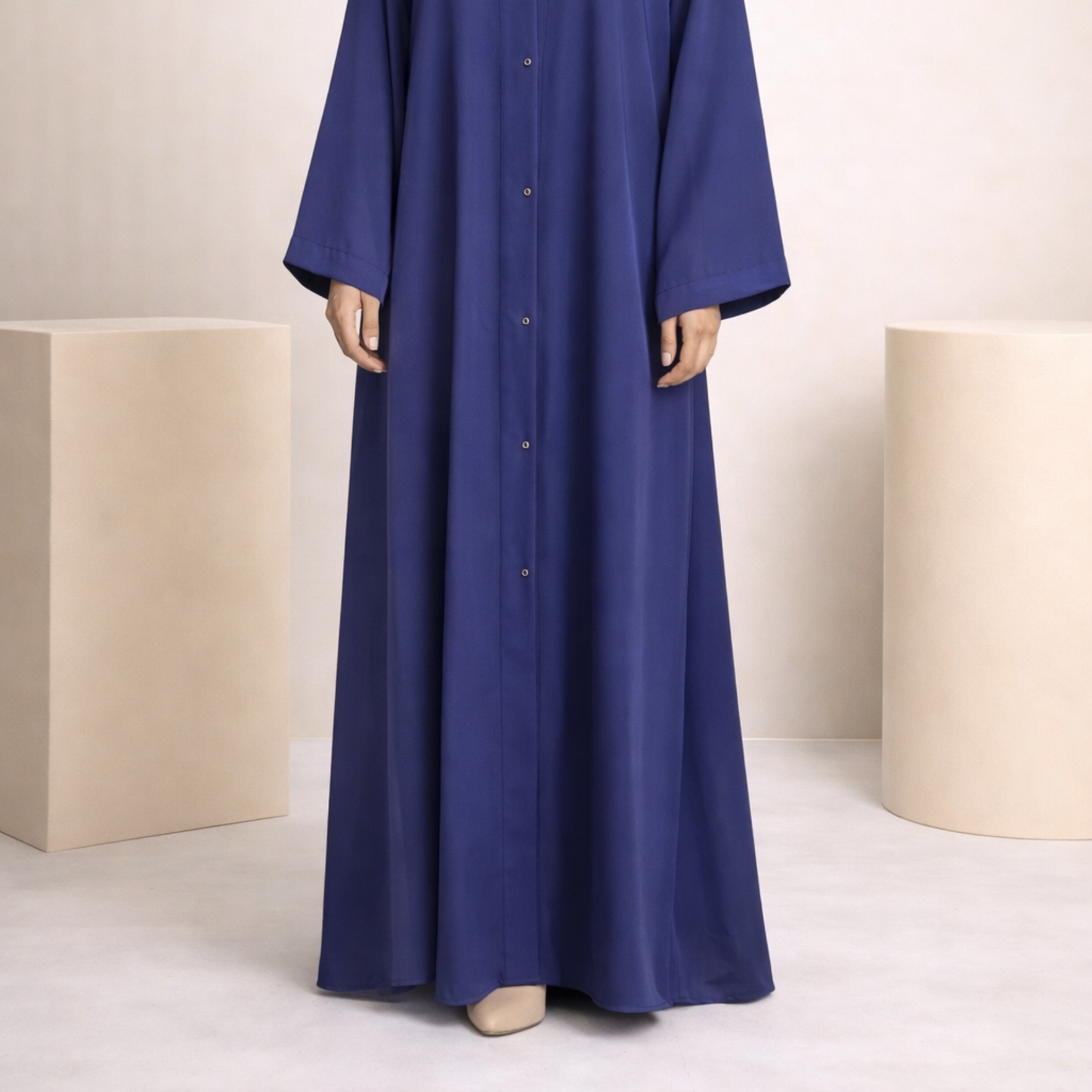 Plain Abaya - Navy Blue
