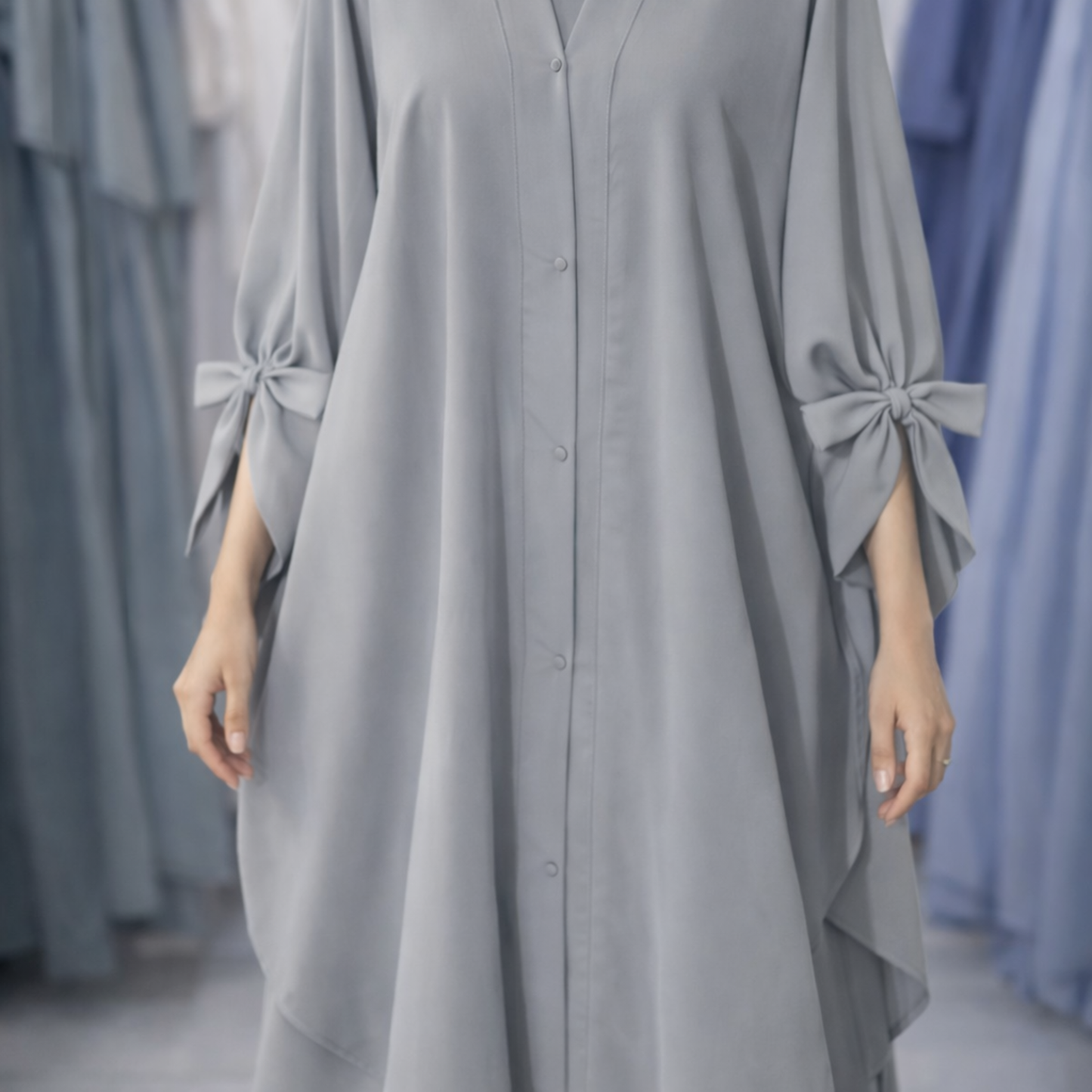 Tie Abaya - Warm Gray