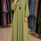 Maxi tasal Abaya - Light Olive