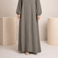 Plain Abaya - Natural Grey