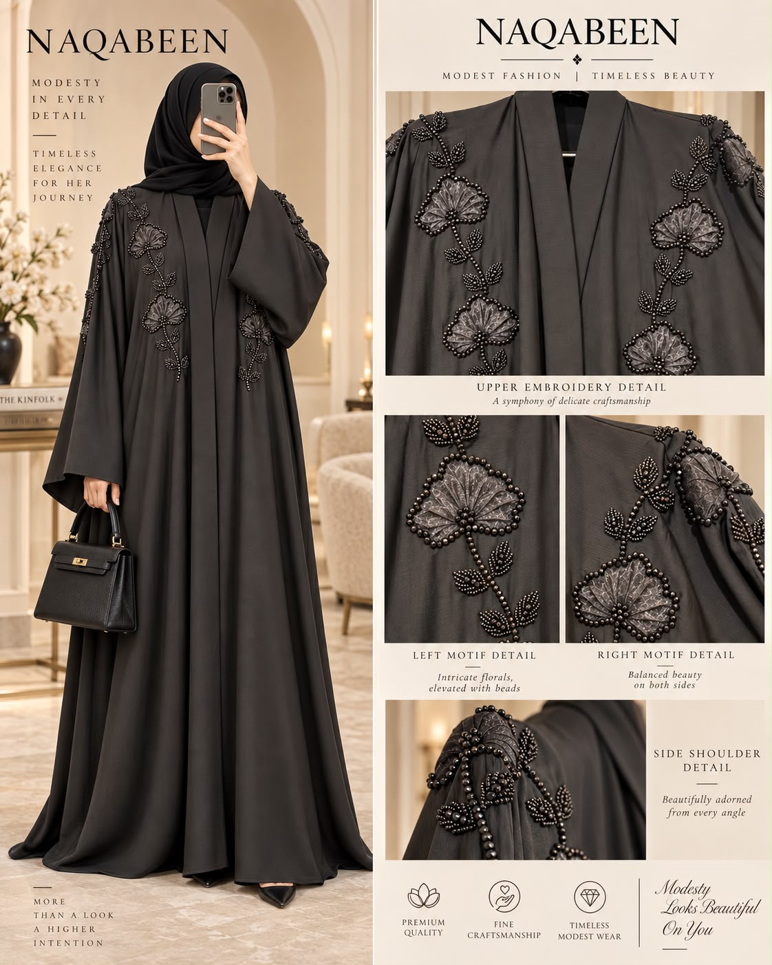 Cut Dana & Tissue Work Abaya
