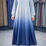 Tie and Die Abaya - Blue Shade
