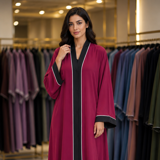 Pipin abaya - Burgundy