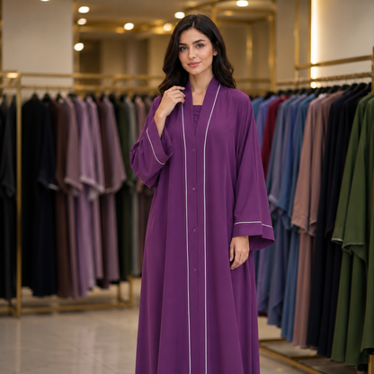 Pipin abaya - Dusky Plum