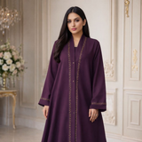 Fancy Abaya - Dark Plum