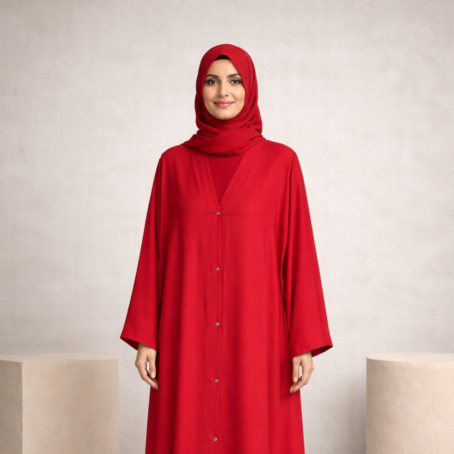 Plain Abaya - Red