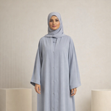 Plain Abaya - Swiss Blue