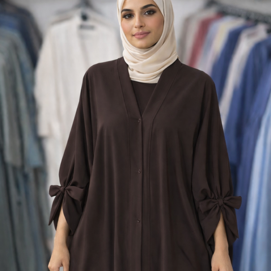 Tie Abaya - Coffee Brown