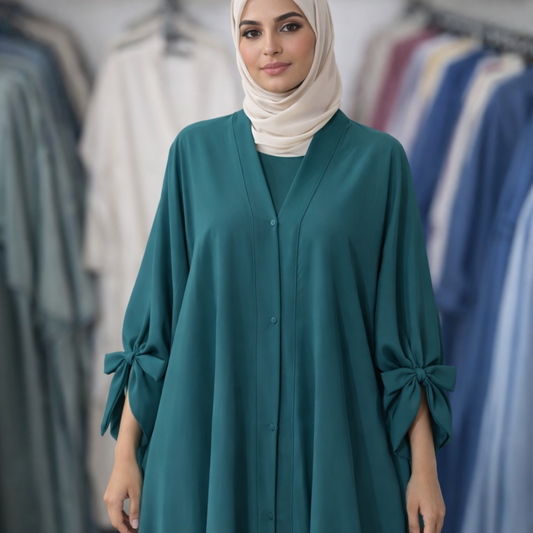 Tie Abaya - Cyan Green