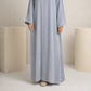 Plain Abaya - Swiss Blue