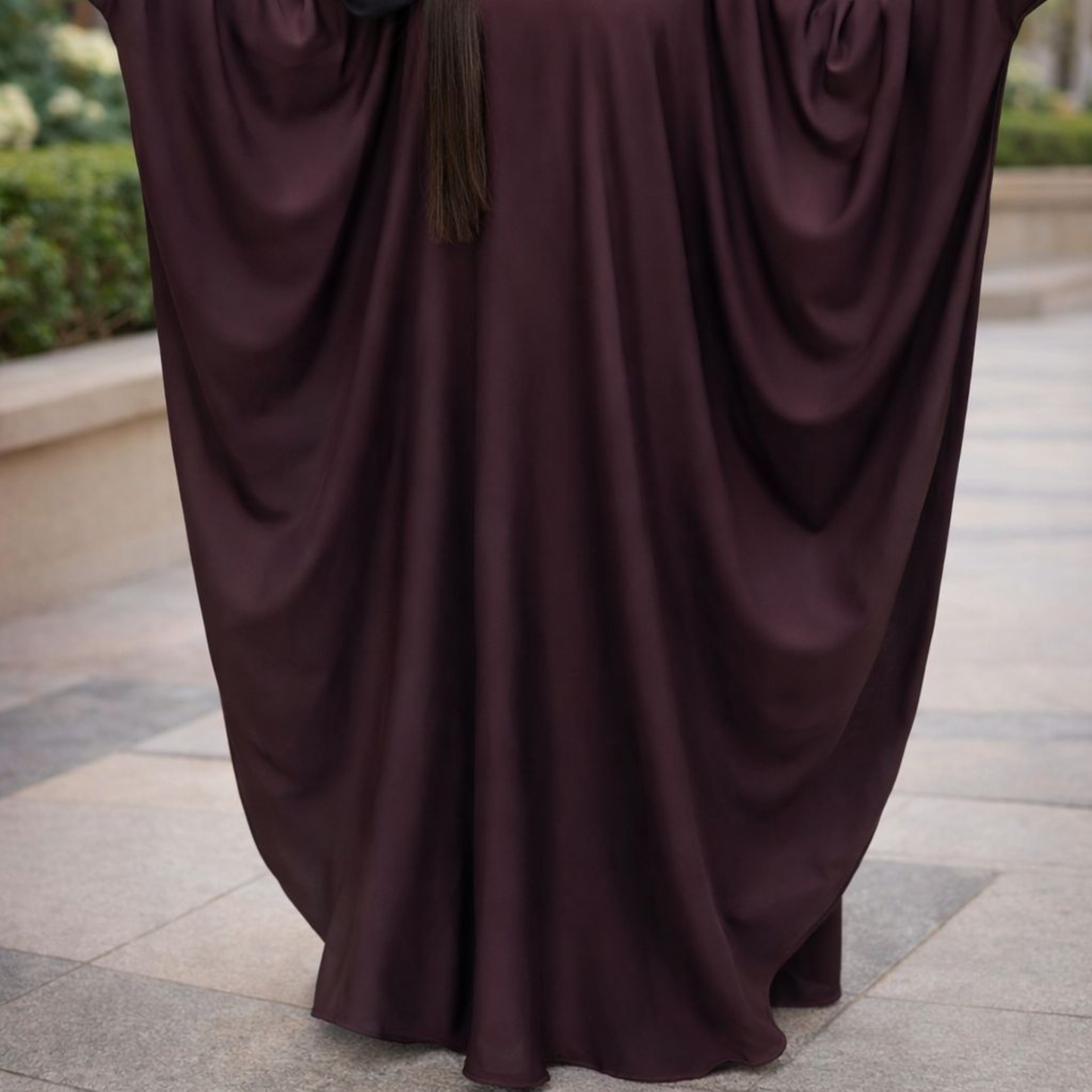 Butterfly Abaya - Deep Plum