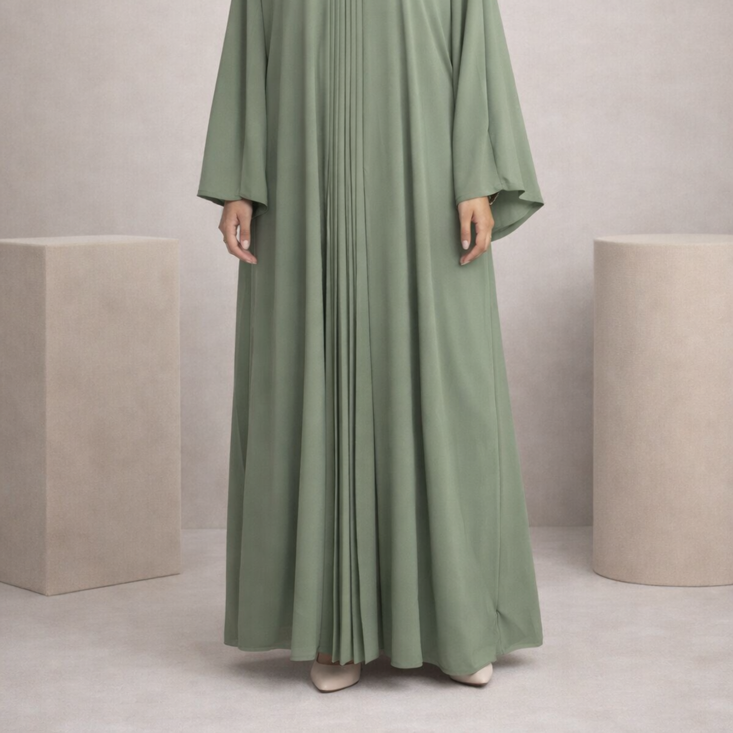 Dubai Style Abaya - Sage Green