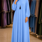 Maxi tasal Abaya - Steel Blue