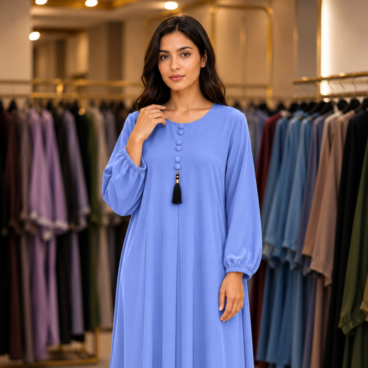 Maxi tasal Abaya - Periwinkle Blue