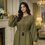 Belt Abaya - Olive Green