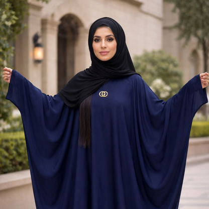 Butterfly Abaya - Dark Blue