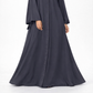 Big Flare Plain Abaya - Grey