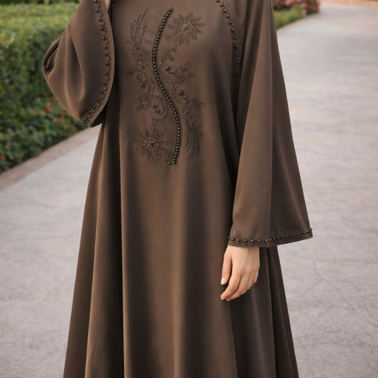 Chill design abaya - Camel