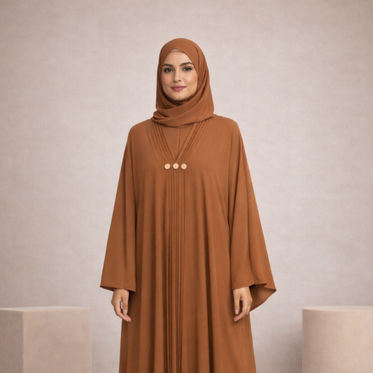 Dubai Style Abaya - Brown
