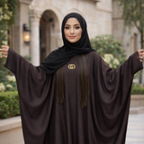 Butterfly Abaya - Coffee Brown