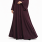 Big Flare Plain Abaya - Mehroon