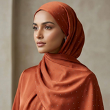 Silk Stone Hijab - Pale Brown
