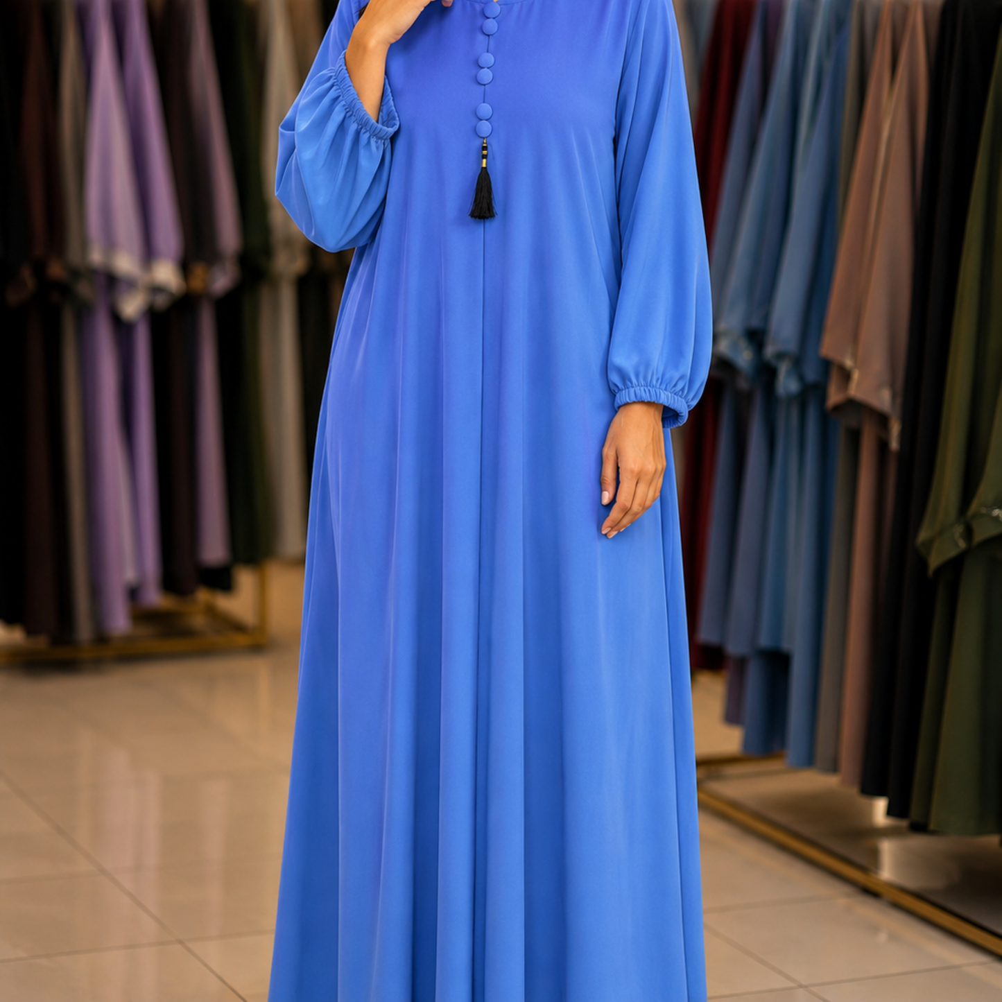 Maxi Tasal Abaya - Midnight Blue