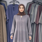 Tie and Die Abaya - Periwinkel Shade