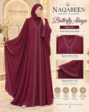 Butterfly Abaya - Maroon