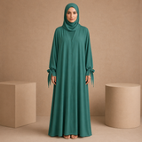Tie Abaya - Peacock Green
