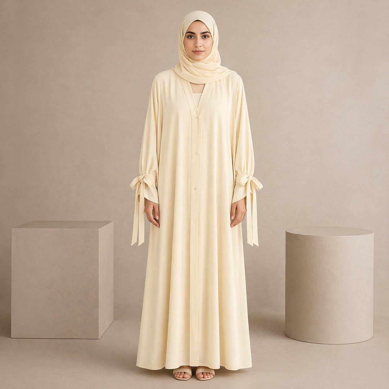 Tie Abaya - Creamy