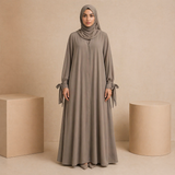 Tie Abaya - Dusty Mauve
