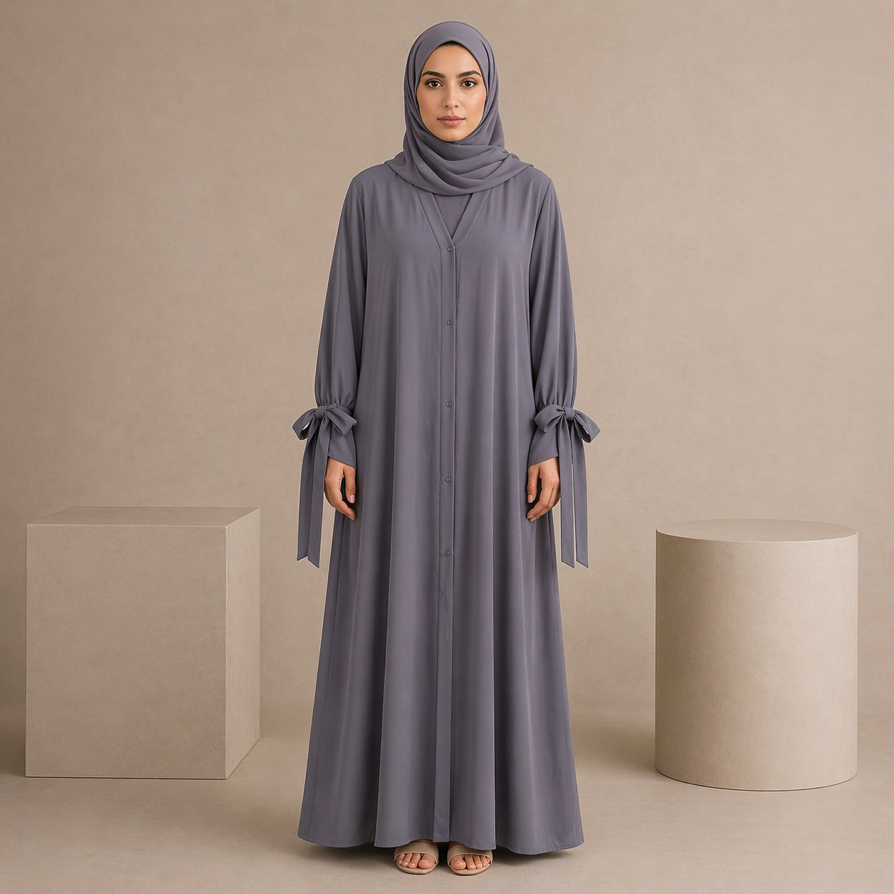 Tie Abaya - Gray