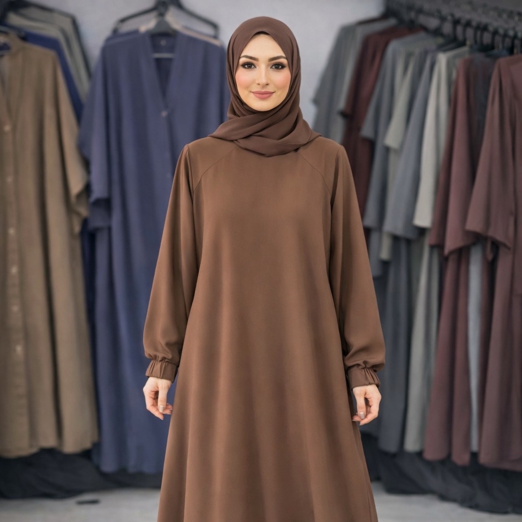 Maxi abaya - Brown