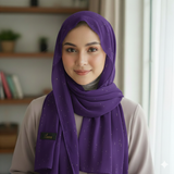 Glitter Chiffon Hijab – Deep Purple
