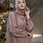 Fancy Button Abaya with Hijab