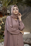 Fancy Button Abaya with Hijab