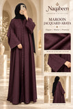 Maroon Jacquard Abaya 