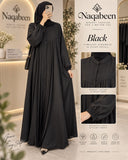 Open Front Abaya - Black