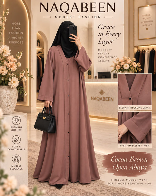 Open Front Cocoa Brown